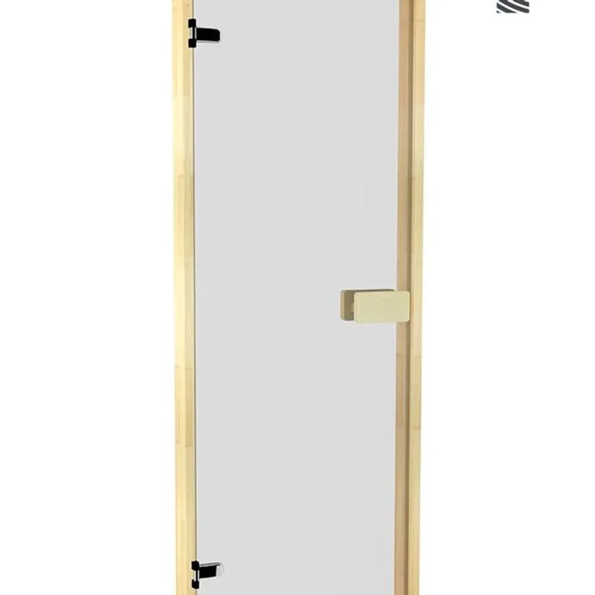 Bastudörr 7x20 Classic med glas och furukarm